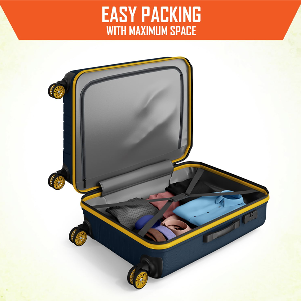 75cm Large Size Check-in Trolley Bag Hard Case Polypropylene, Navy