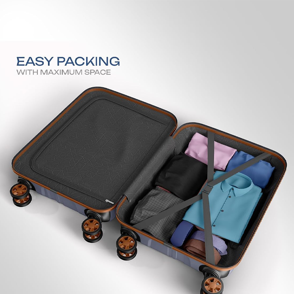 Hard Case Polypropylene, 360 Degree Wheeling Carry-on Luggage for Men & Women, Suitcase for Travel, Trolley Bags