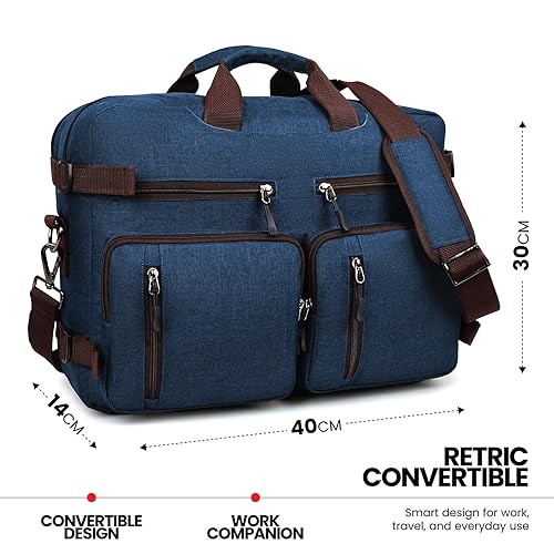 Laptop Messenger Bag For Men -Convertible Large Backpack For Office And Travel