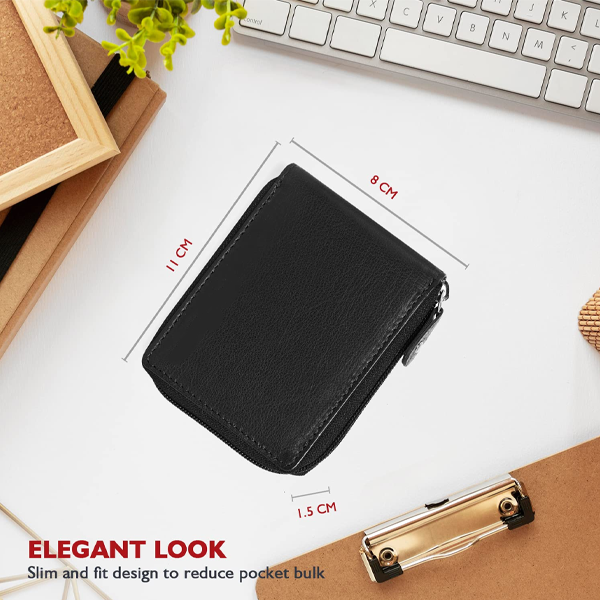 Leather Wallet for Men, Black