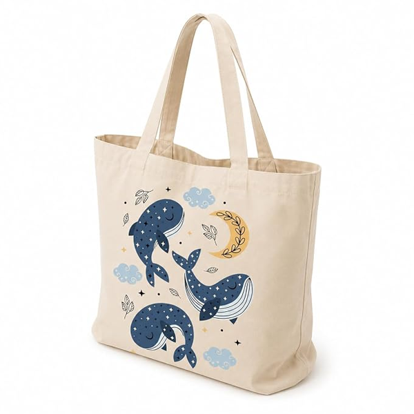 Canvas Tote bag for Women , Eco-Friendly for Work, Travel, Grocery, Beach & Everyday Use