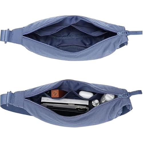 Half-moon Shaped Crossbody Shoulder Bag with Adjustable Strap for Women Men