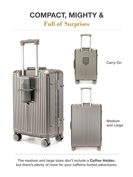 Travel Luggage Check-in ZIPLESS Suitcase with 8 StealthTech Silent Wheels, Double TSA Locks & Aerospace Grade Wide Trolley (Chromedust, Cabin 20")