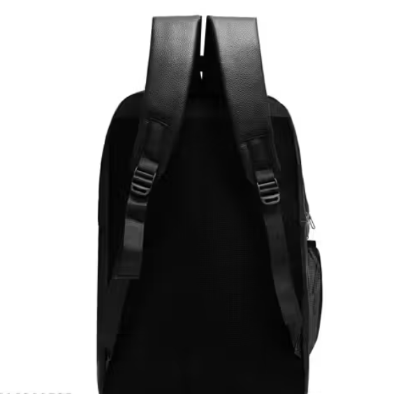 Waterproof Artificial Leather Backpack for Men & Women black
