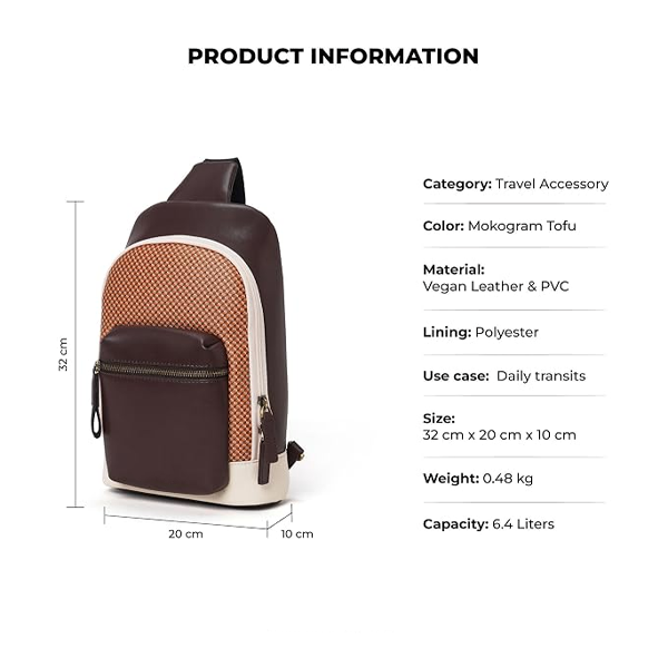 Crossbody 6.4L Sling Bag Daily Carry For Men Women