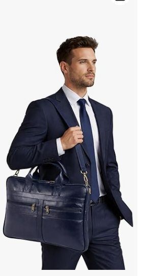 Messenger Office Bag Briefcase for Work for Men Tan