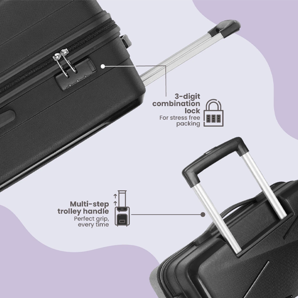 Cabin Suitcase (55 cm) 4 Wheels - Combination Lock-