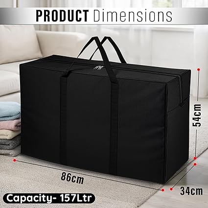 Moisture Proof Extra Large Toys/Stationery Paper/Blankets/Clothes Storage Bag/Moving Bags/Shifting bags(Grey, 86x34x54 cm) Rectangular