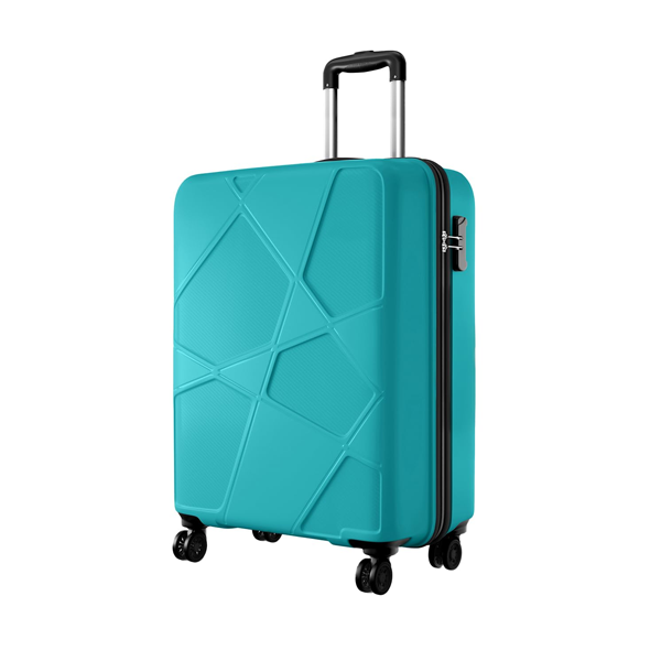 Cabin Trolley Bag Hard Case Polypropylene, 360° Wheeling Carry On Luggage for Men & Women