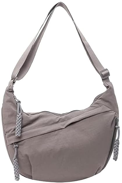 Stvin Crossbody Travel Sling Bags for Women and Men, Crescent Shoulder Purse Bag with Zipper