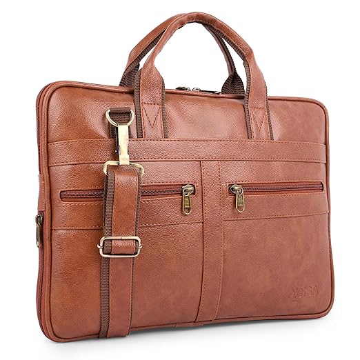 Messenger Office Bag Briefcase for Work for Men Tan