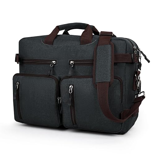 Laptop Messenger Bag For Men -Convertible Large Backpack For Office And Travel