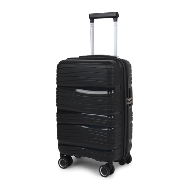 Cabin Suitcase 55 Cm 8 Wheels Number Lock Polypopylene Orange for Men & Women